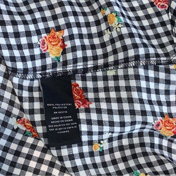 Zac & Rachel Floral Check Button Down Shirt - women’s Small - Picture 11 of 14